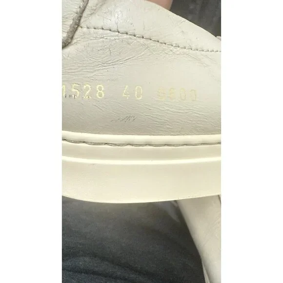 Common Projects Achilles Low Size EU 40 Men 7 Women 10 Brown Beige Leather Shoes - Picture 12 of 12
